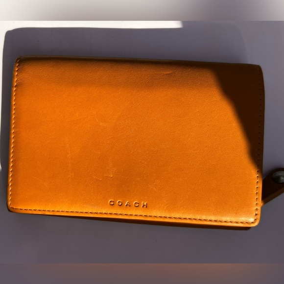 Coach Accessories - Coach Orange brown butter leather bifold wallet Leather Wallet